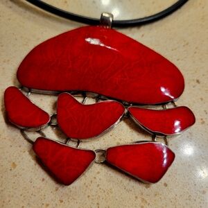 Crushed Coral Necklace Pendant